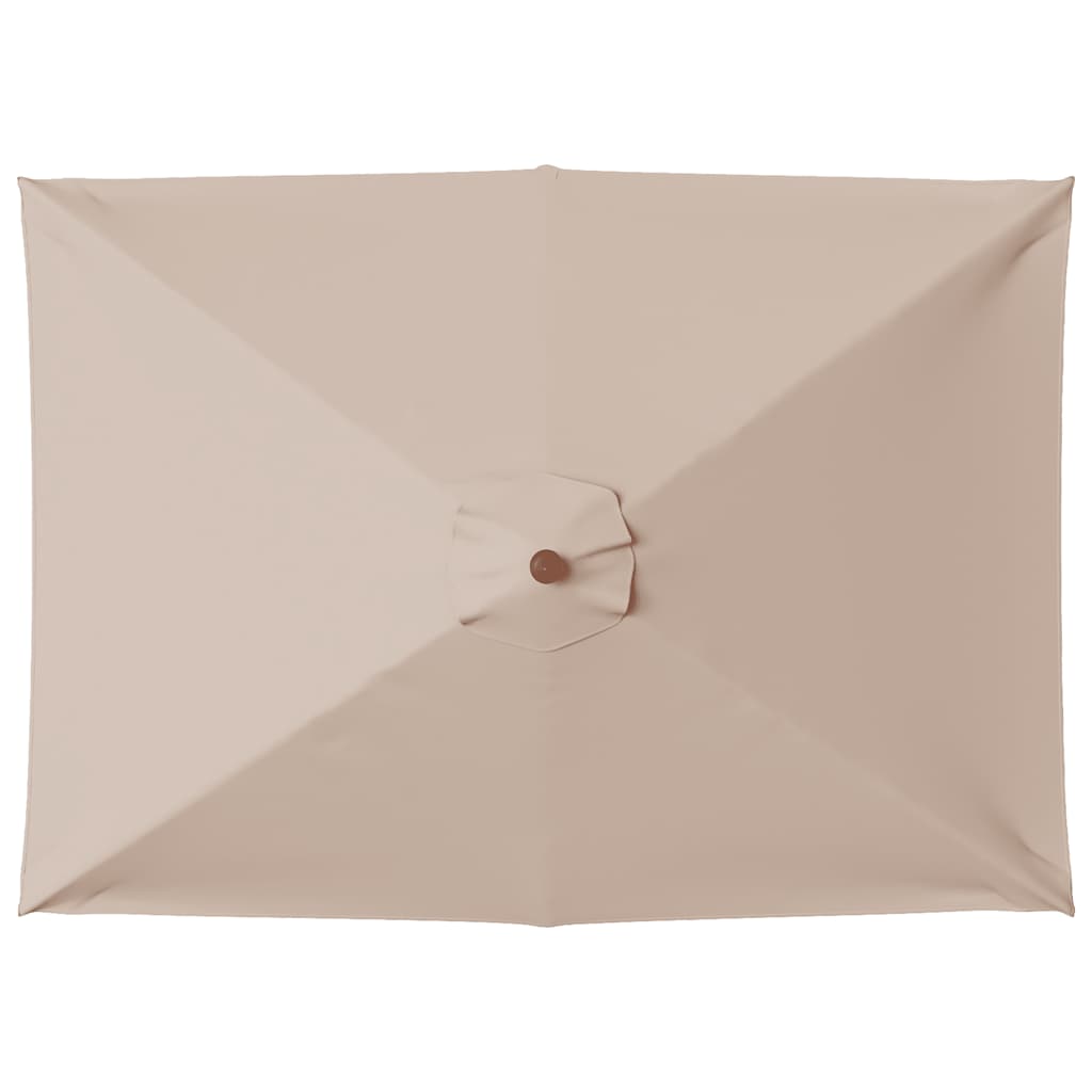 Ombrellone da Esterni con Palo in Legno 150x200 cm Tortora 44536