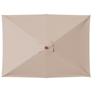Ombrellone da Esterni con Palo in Legno 150x200 cm Tortora 44536