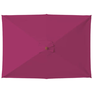 Ombrellone da Esterni con Palo in Legno 150x200 cm Rosso BordÃ²