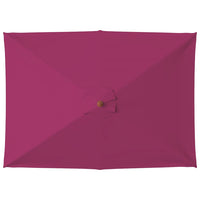 Ombrellone da Esterni Palo in Legno 150x200 cm Rosso Bordeaux 44537