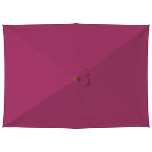 Ombrellone da Esterni Palo in Legno 150x200 cm Rosso Bordeaux 44537