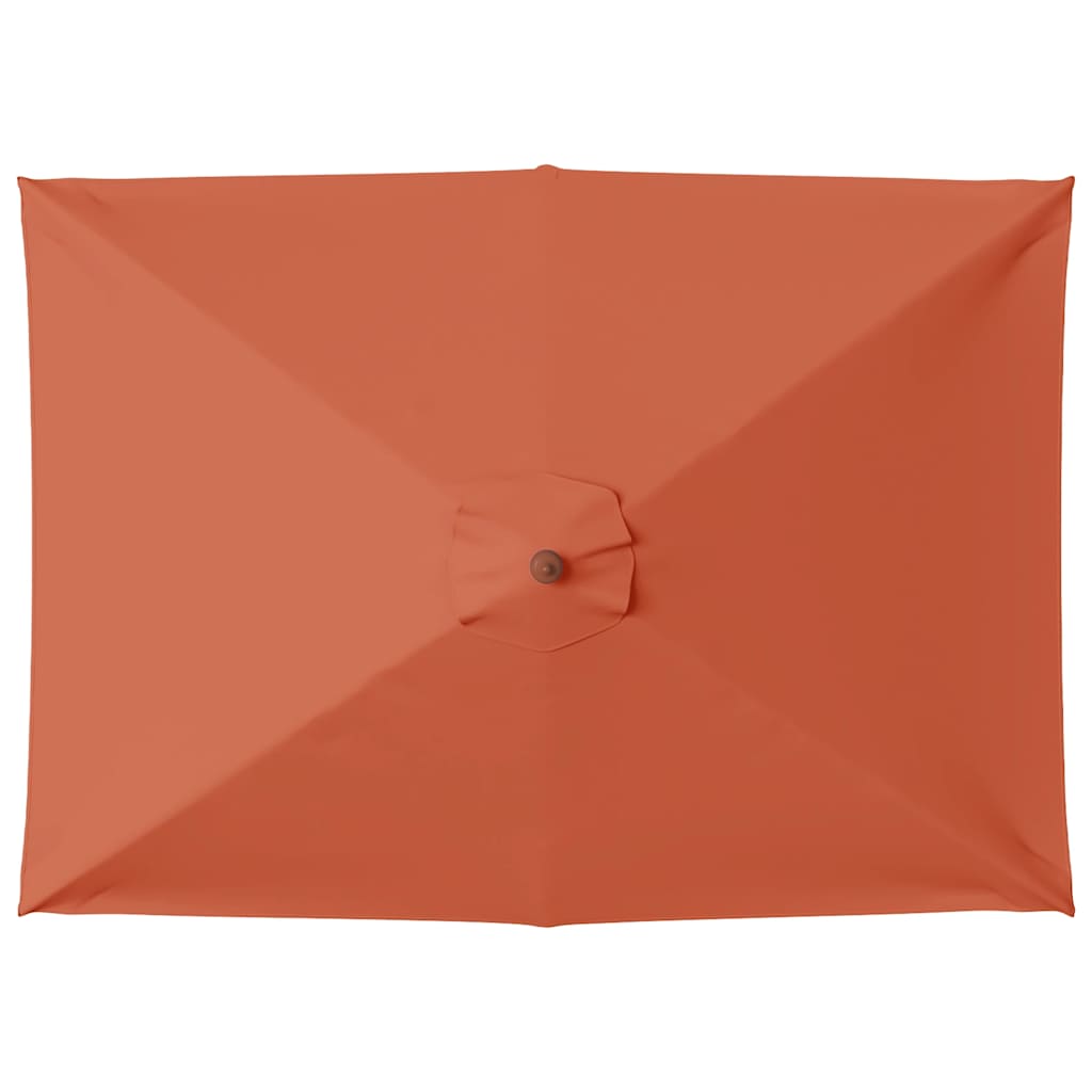 Ombrellone da Esterni con Palo in Legno 150x200 cm Terracotta