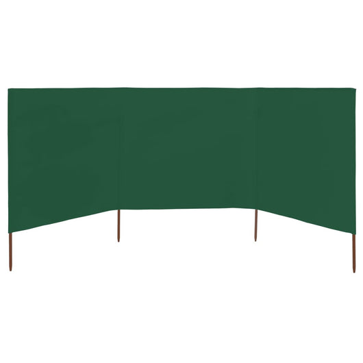 Paravento a 3 Pannelli in Tessuto 400x120cm Verde cod mxl 15827