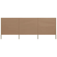 Paravento a 3 Pannelli in Tessuto 400x120cm Grigio Talpa cod mxl 7492