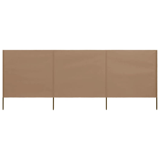 Paravento a 3 Pannelli-Divisorio in Tessuto 400x120cm Grigio Talpa