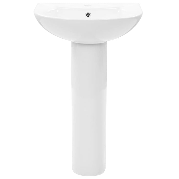 Lavabo freestanding con base in ceramica bianca lavabo 52 cm bagno 02_0002567