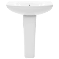 Lavandino a Colonna in Ceramica Bianca 650x520x200 mm