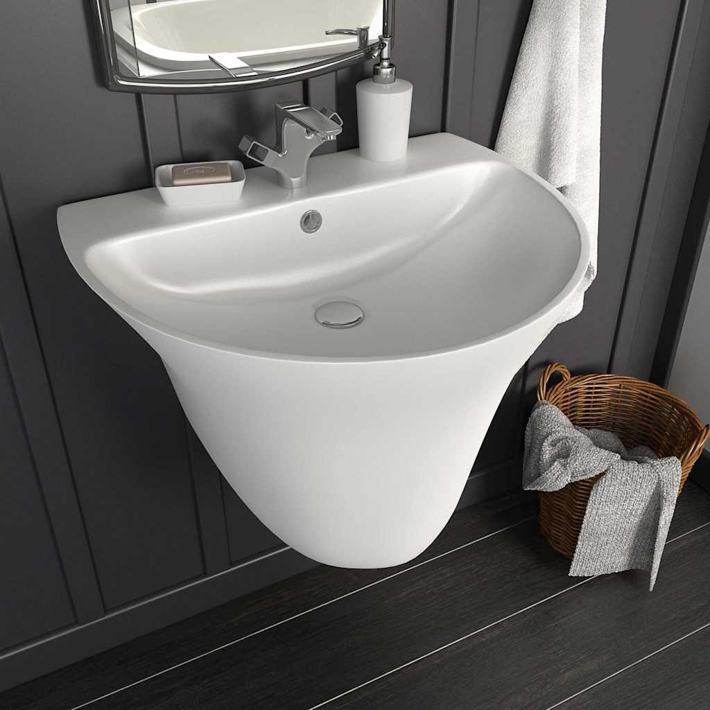 Lavabo Bianco 56 x 48 x 42 cm Ceramica Smaltata 143011