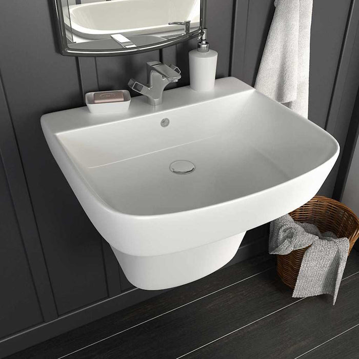 Lavabo Bianco 50 x 45 x 41 cm Ceramica Smaltata 143013