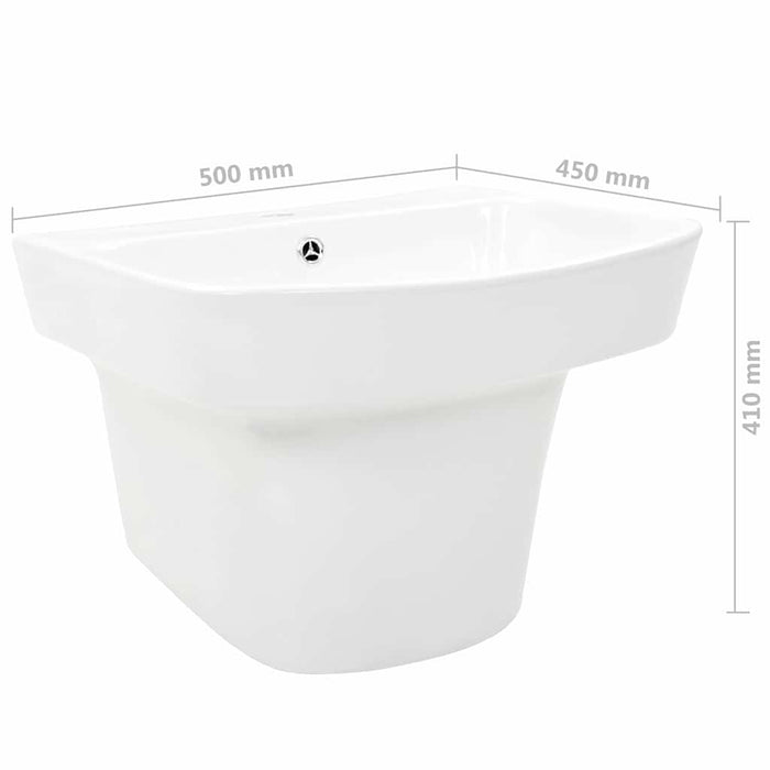 Lavabo Bianco 50 x 45 x 41 cm Ceramica Smaltata 143013