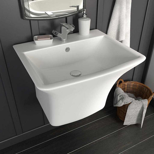 Lavabo Bianco 53 x 44 x 37 cm Ceramica Smaltata 143015
