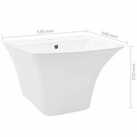 Lavabo Bianco 53 x 44 x 37 cm Ceramica Smaltata 143015