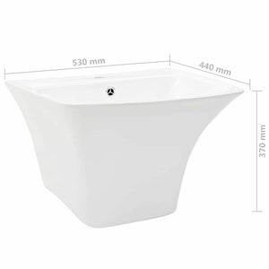 Lavabo Bianco 53 x 44 x 37 cm Ceramica Smaltata 143015