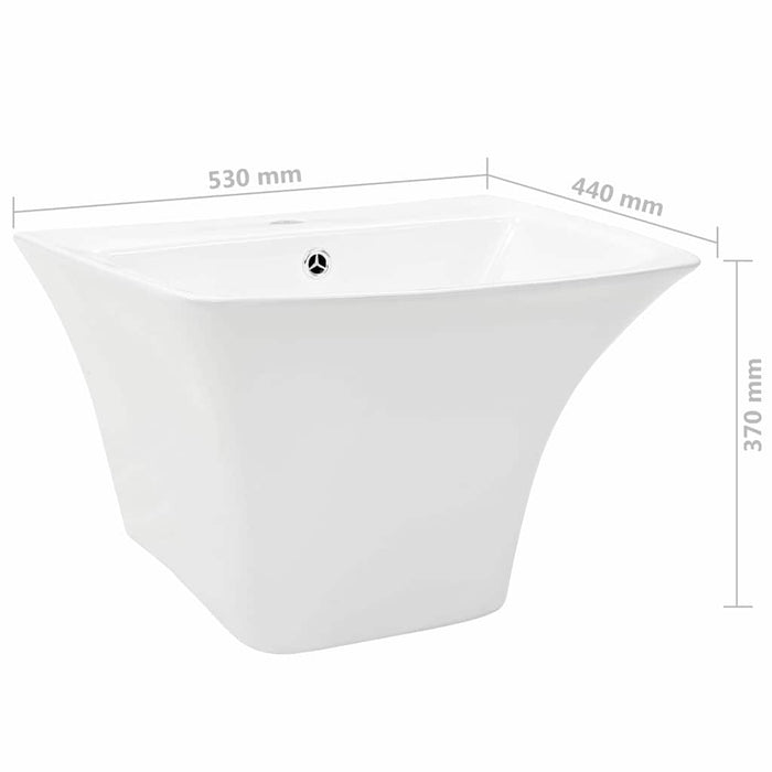 Lavabo Bianco 53 x 44 x 37 cm Ceramica Smaltata 143015