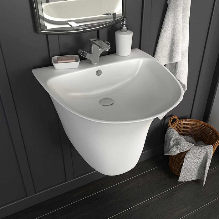 Lavabo Bianco 47 x 45 x 37 cm Ceramica Smaltata 143017