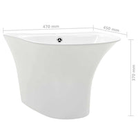Lavabo Bianco 47 x 45 x 37 cm Ceramica Smaltata 143017