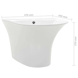 Lavabo Bianco 47 x 45 x 37 cm Ceramica Smaltata 143017