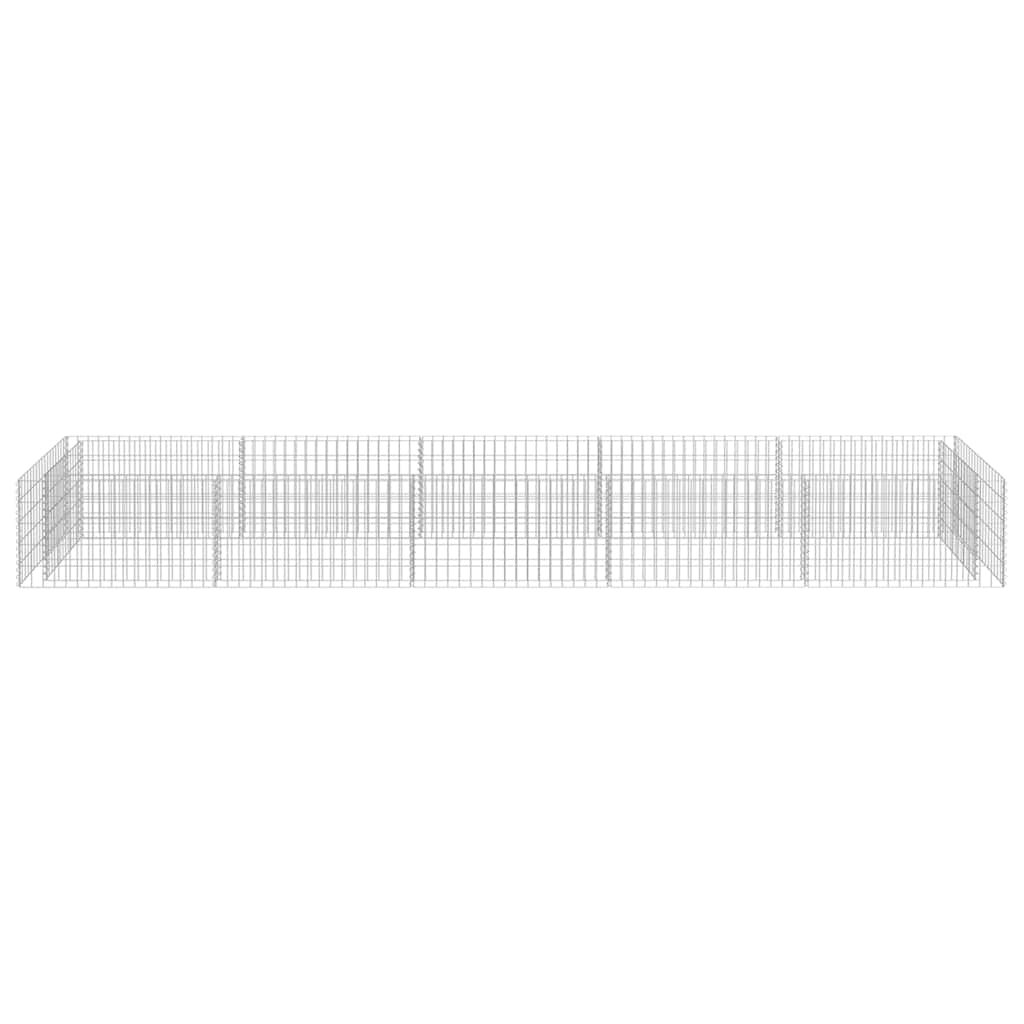 Gabbione Letto Rialzato in Acciaio Zincato 450x90x50 cm