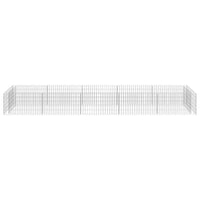 Gabbione Letto Rialzato in Acciaio Zincato 450x90x50 cm