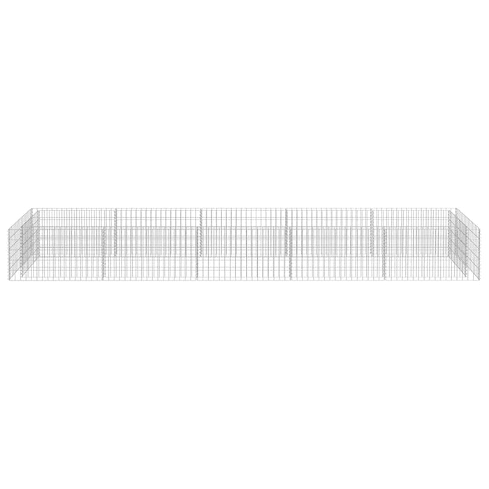 Gabbione Letto Rialzato in Acciaio Zincato 450x90x50 cm