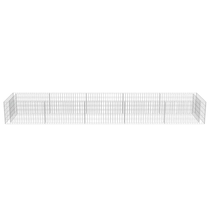 Gabbione Letto Rialzato in Acciaio Zincato 450x90x50 cm 143553