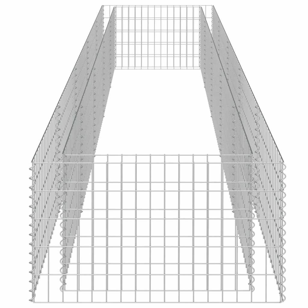 Gabbione Letto Rialzato in Acciaio Zincato 450x90x50 cm