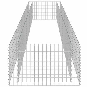 Gabbione Letto Rialzato in Acciaio Zincato 450x90x50 cm