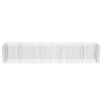 Aiuola rialzata fioriera piante fiori gabbione giardino acciaio zincato 540 x 90 x 100 cm 02_0001308