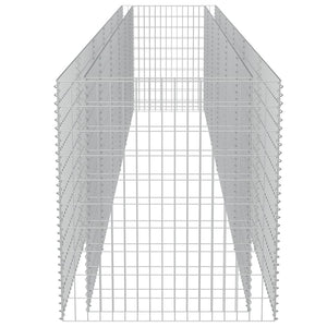 Aiuola rialzata fioriera piante fiori gabbione giardino acciaio zincato 540 x 90 x 100 cm 02_0001308