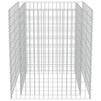 Aiuola rialzata fioriera piante fiori gabbione giardino acciaio zincato 90 x 90 x 100 cm 02_0001318