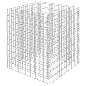 Gabbione Letto Rialzato in Acciaio Zincato 90x90x100 cm