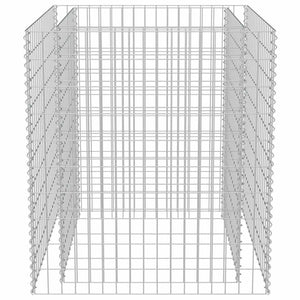 Gabbione Letto Rialzato in Acciaio Zincato 90x90x100 cm 143556