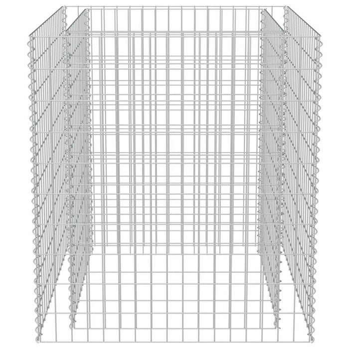 Gabbione Letto Rialzato in Acciaio Zincato 90x90x100 cm 143556