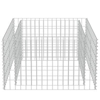 Gabbione Letto Rialzato in Acciaio Zincato 90x90x50 cm 143557