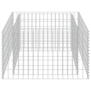 Gabbione Letto Rialzato in Acciaio Zincato 90x90x50 cm