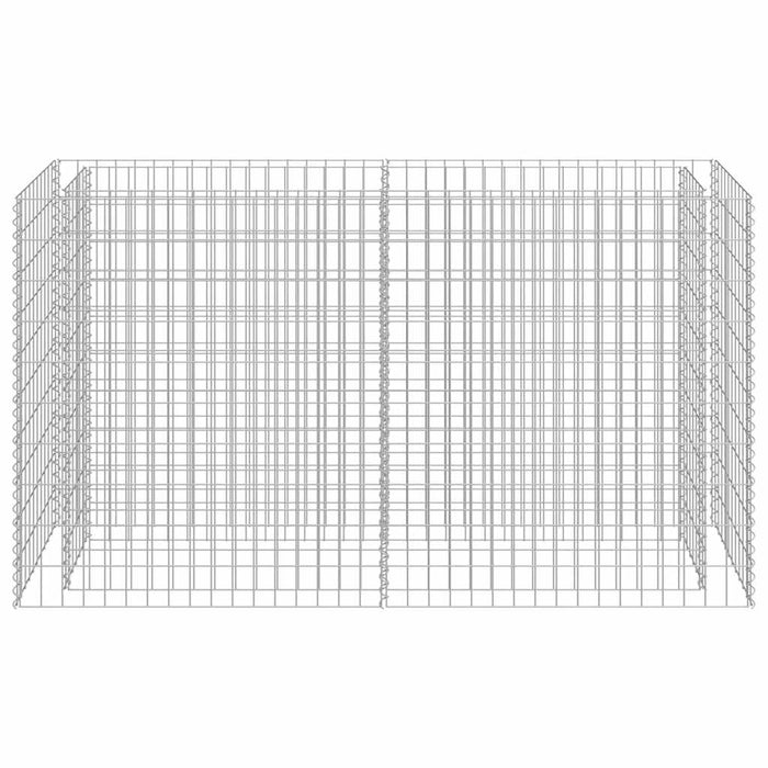 Gabbione Letto Rialzato in Acciaio Zincato 180x50x100 cm