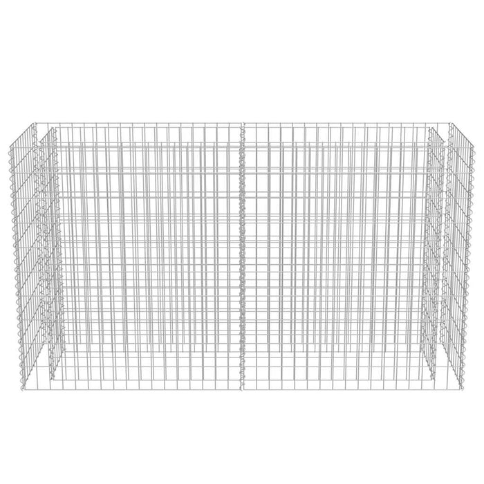 Gabbione Letto Rialzato in Acciaio Zincato 180x50x100 cm 143558