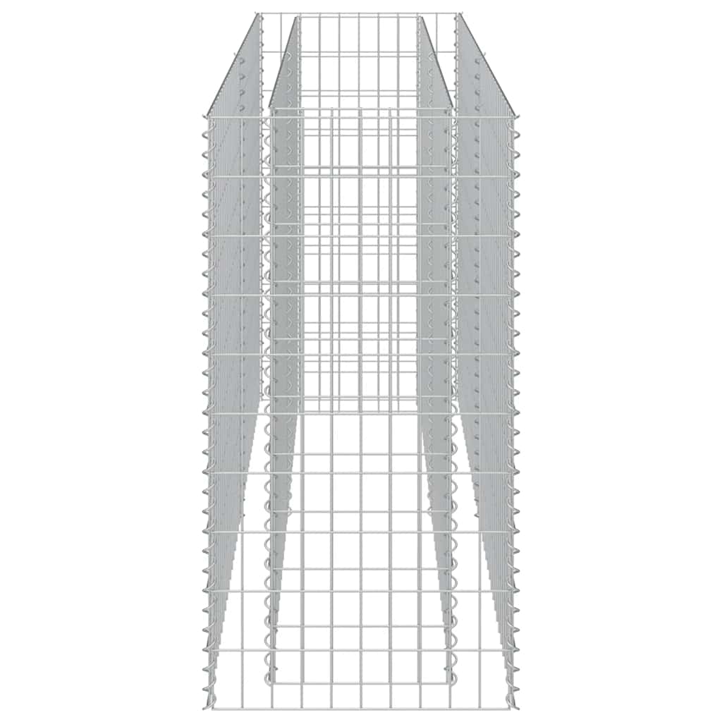Gabbione Letto Rialzato in Acciaio Zincato 180x50x100 cm