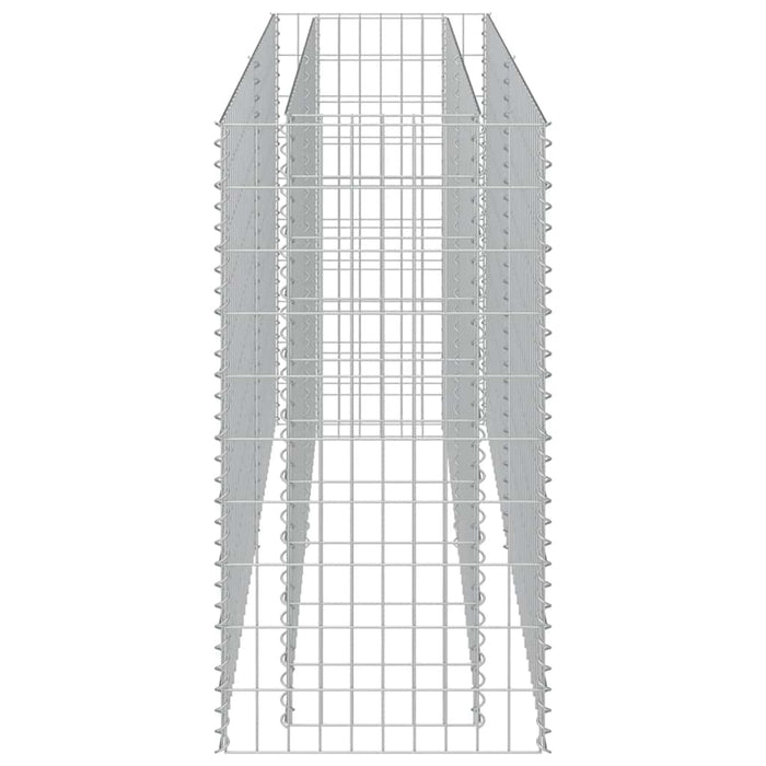Gabbione Letto Rialzato in Acciaio Zincato 180x50x100 cm