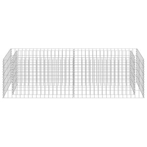 Gabbione Letto Rialzato in Acciaio Zincato 180x50x50 cm