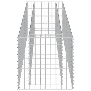 Gabbione Letto Rialzato in Acciaio Zincato 180x50x50 cm