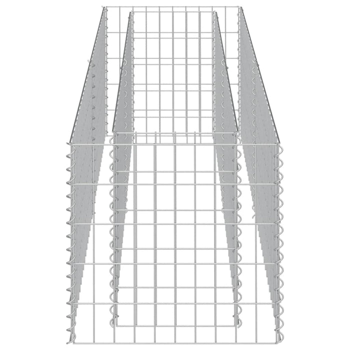 Gabbione Letto Rialzato in Acciaio Zincato 180x50x50 cm