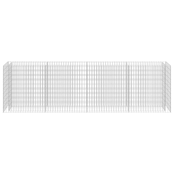 Gabbione Letto Rialzato in Acciaio Zincato 360x50x100 cm 143560