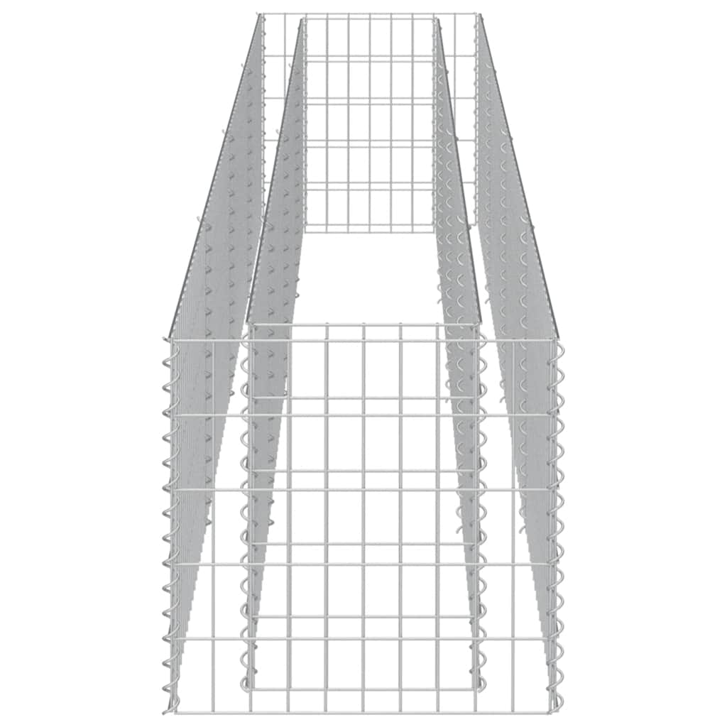 Gabbione Letto Rialzato in Acciaio Zincato 360x50x50 cm
