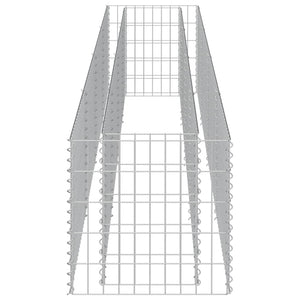 Gabbione Letto Rialzato in Acciaio Zincato 360x50x50 cm