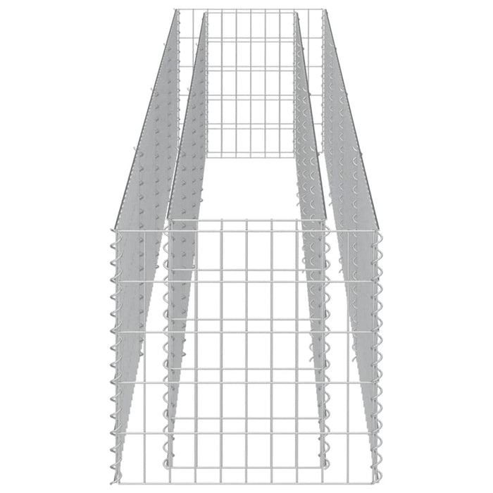 Gabbione Letto Rialzato in Acciaio Zincato 360x50x50 cm 143561