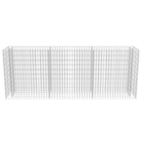 Gabbione Letto Rialzato in Acciaio Zincato 270x50x100 cm 143562