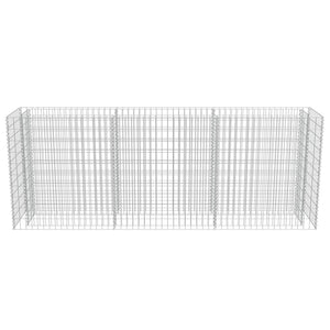 Gabbione Letto Rialzato in Acciaio Zincato 270x50x100 cm 143562