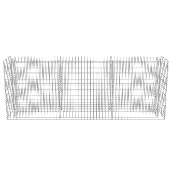 Gabbione Letto Rialzato in Acciaio Zincato 270x50x100 cm 143562