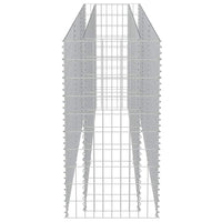 Gabbione Letto Rialzato in Acciaio Zincato 270x50x100 cm 143562